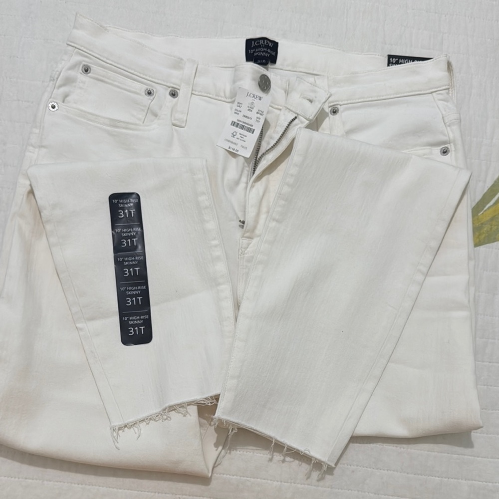 J. Crew Women's Cream Ankle Jeans